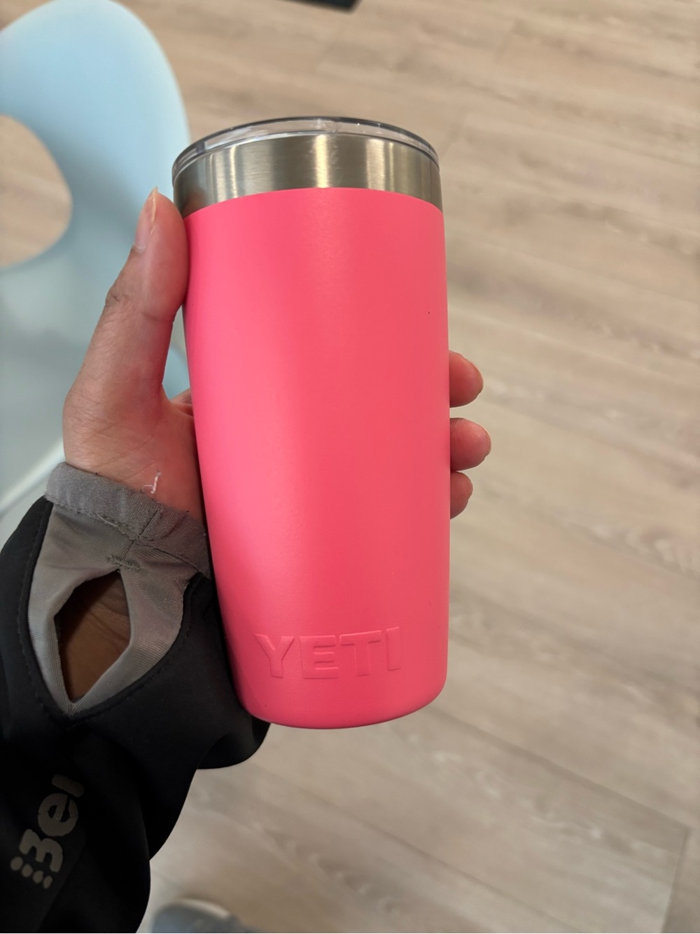 Yeti Rambler Stainless Steel Tumbler with Clear Lid 10oz in Tropical Pink